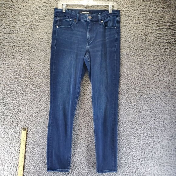 Express Jeans Womens 8R Blue Mid Rise Stretch Legging Stretch Denim - Picture 1 of 12
